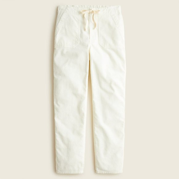 J. Crew NWT Petite Ivory Corduroy Pants SP